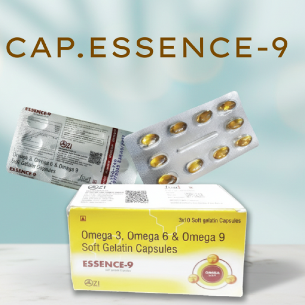 ESSENCE-9 – Omega 3, 6 & 9 Soft Gelatin Capsules (Cap-Essence-9)